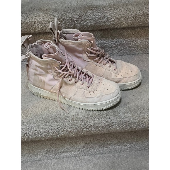 Nike Shoes - Nike SF Air Force 1 Mid Silt Red Pink Suede Military Boots AA3966-201 Womens 9